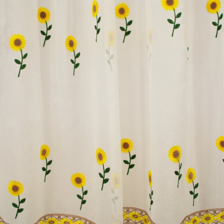 Perdea Velaria de bucatarie cu imprimeu brodat cu floarea soarelui, 250x165 cm [1]
