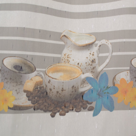 Perdea de bucatarie cu cesti de cafea [2]
