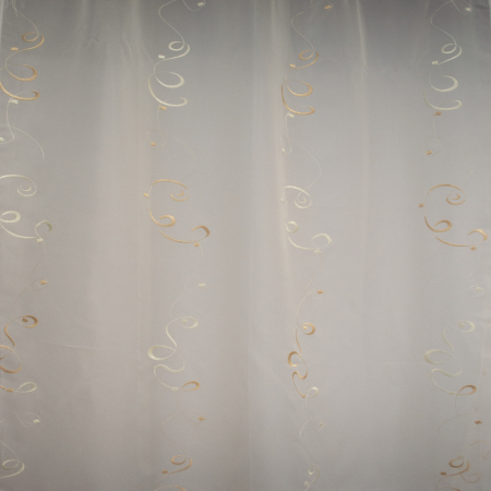 Perdea Velaria de bucatarie voal crem cu imprimeu, 170x140 cm [1]