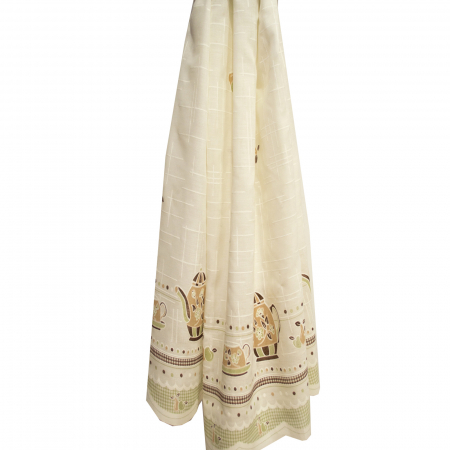 Perdea de bucatarie in cu fructe si cesti, 400x140 cm [3]