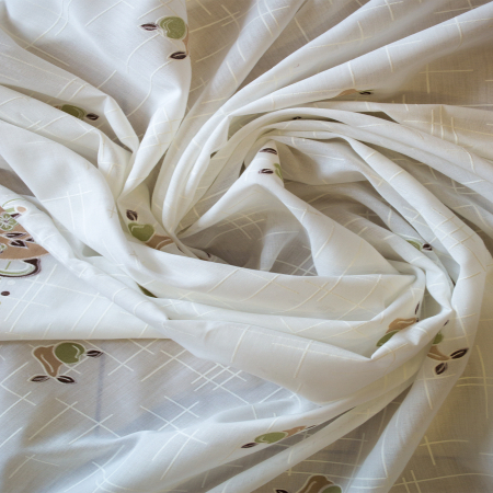 Perdea de bucatarie in cu fructe si cesti, 465x140 cm [1]