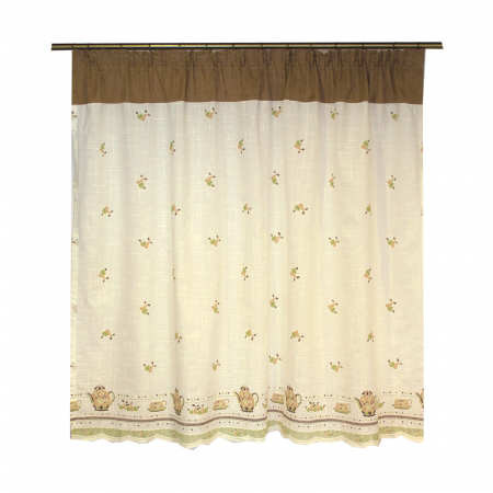 Perdea de bucatarie in cu fructe si cesti, 120x140 cm [0]