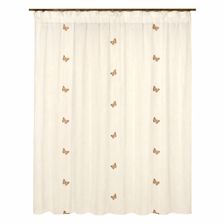 Perdele la oferta - Perdea fluturi maro 215x245 cm
