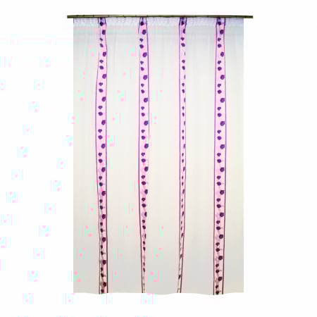 Perdele clasic - Perdea supersable  flori mov 210x245