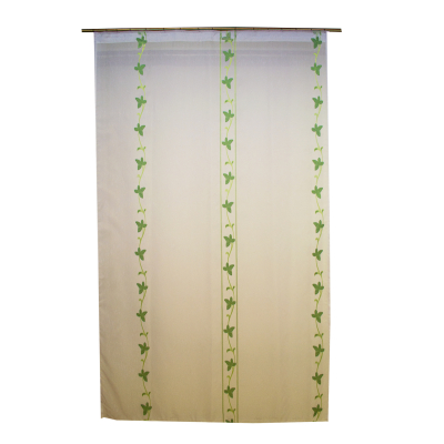 Perdele clasic - Perdea supersable  flori verzi, 140x245 cm