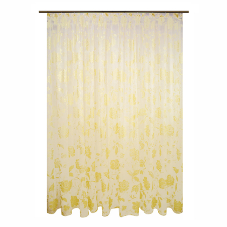 Produse - Perdea supershiny paint gold flowers, 430x245 cm