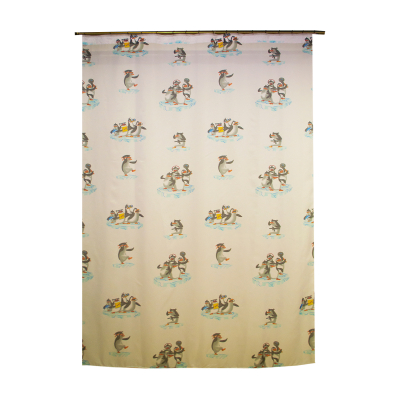 Perdele moderne - Perdea Velaria voal cu pinguini 170x245 cm