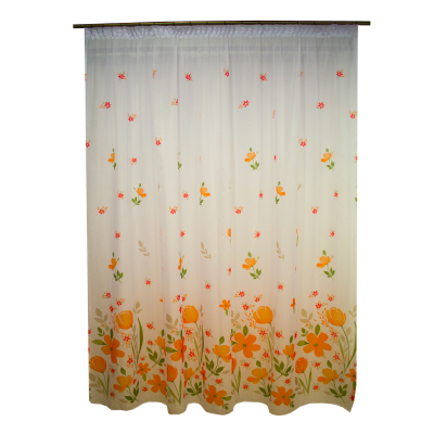 Perdea supervoal flori de campie portocalii, 220x245 cm [0]
