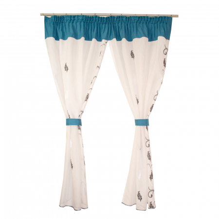 Perdea Velaria alba cu imprimeu, 185x155 cm [0]