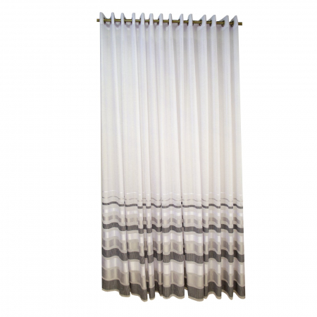 Perdele - Perdea Velaria alba cu dungi negre, 400x260 cm