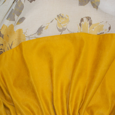 Perdea Velaria din in cu flori, 170x145 cm [2]