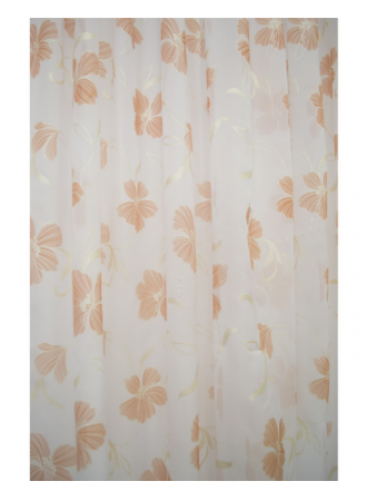 Perdea Velaria, alba cu flori portocalii, 400x245 cm [1]