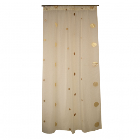 Perdea Velaria ivoire cu imprimeu wenge, 150x245 cm [0]