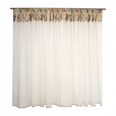 Perdea Velaria voal unt cu imprimeu floral, 445x160 cm [2]