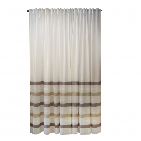 Perdele la oferta - Perdea Velaria amor cu dungi confectionata cu loc de bara, 350x250 cm