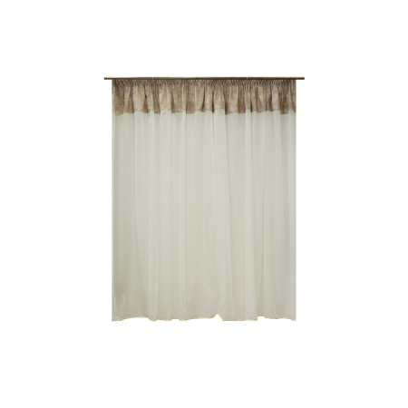 Perdele - Perdea Velaria ivoire cu asos bej, 360x177 cm