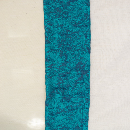 Perdea Velaria alba cu turcoaz, 370x165 cm [1]