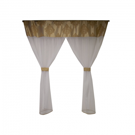 Perdea Velaria alba de bucatarie cu tafta baroc, 170x175 cm [1]
