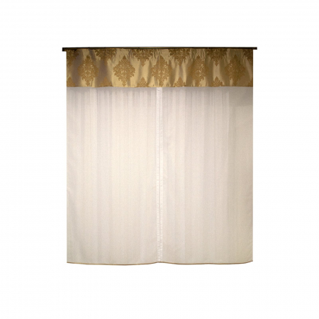 Perdele bucatarie - Perdea Velaria alba de bucatarie cu tafta baroc, 170x175 cm
