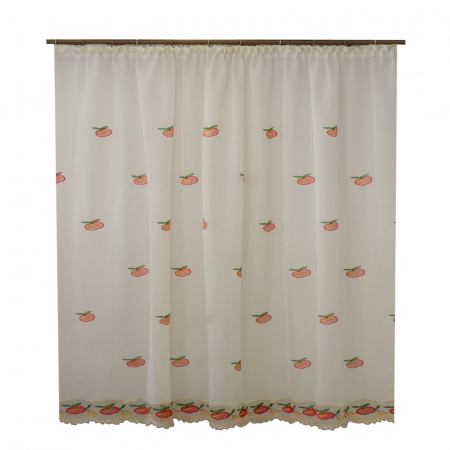 Perdele bucatarie - Perdea Velaria cu mere rosii, 310x150 cm