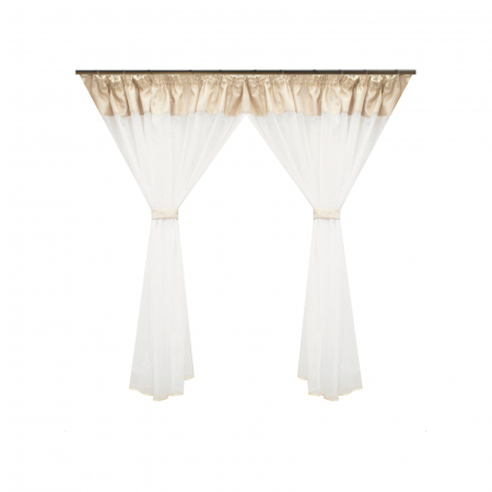 Perdele bucatarie - Perdea Velaria bamboo alb, 420x165 cm
