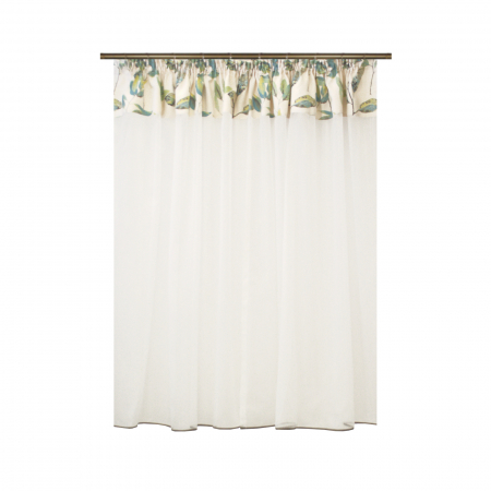 Perdea Velaria bamboo alb si tafta frunze verzi, 260x155 cm [1]