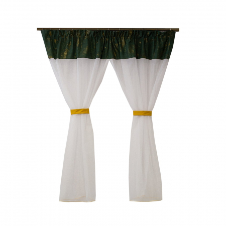 Perdele moderne - Perdea Velaria bamboo alb cu tafta, 170x170 cm