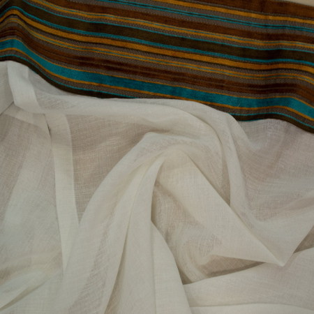 Perdea Velaria in ivoire cu linii, 135x160 cm [1]