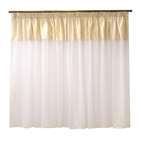 Perdea Velaria bamboo alb cu tafta ivoire, 390x160 cm [7]