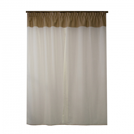 Perdea Velaria easy ivoire si banda bej, 155x170 cm [1]