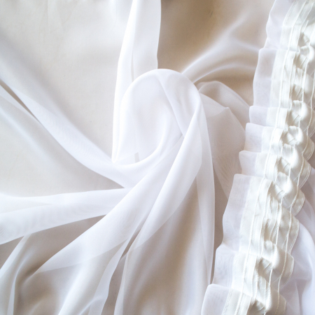 Perdea Velaria voal alb cu fluturi aurii, 350x175 cm [2]