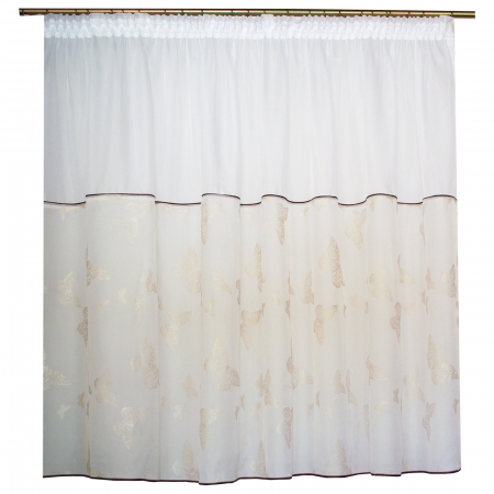 Perdea Velaria voal alb cu fluturi aurii, 350x175 cm [0]