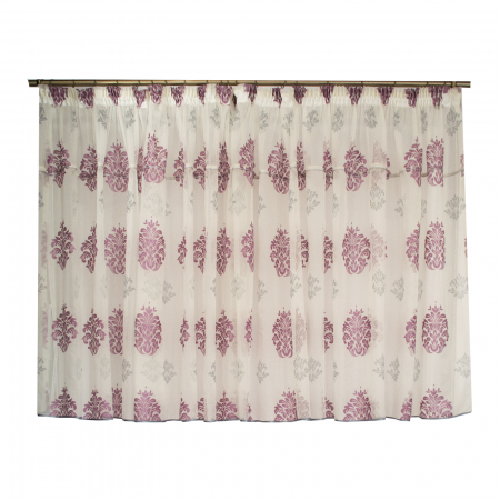 Perdele la oferta - Perdea Velaria baroc mov pictat, 560x135 cm