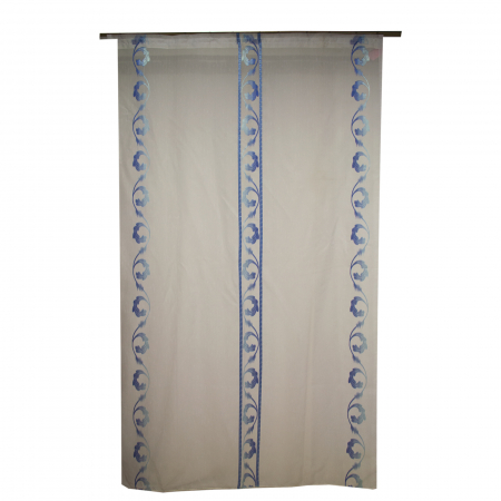 Perdele la oferta - Perdea Velaria sable cu model albastru, 140x245 cm