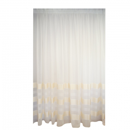 Perdele moderne - Perdea Velaria in dungi crem, 390x265 cm