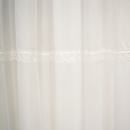 Perdea Velaria voal alb cu dantela [1]