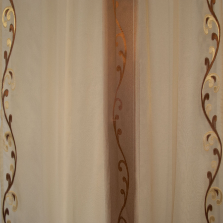 Perdea Velaria organza cu benzi satinate, 110x180 cm [1]