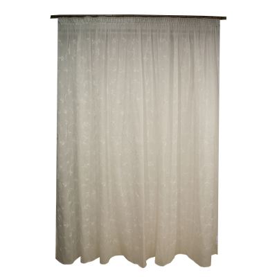 Perdea Velaria cu broderie florala ivory, 340x245 cm [0]