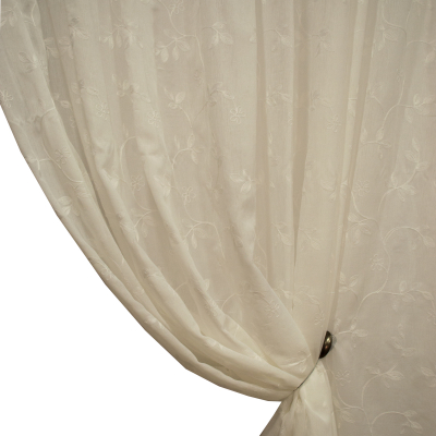 Perdea Velaria cu broderie florala ivory, 340x245 cm [1]