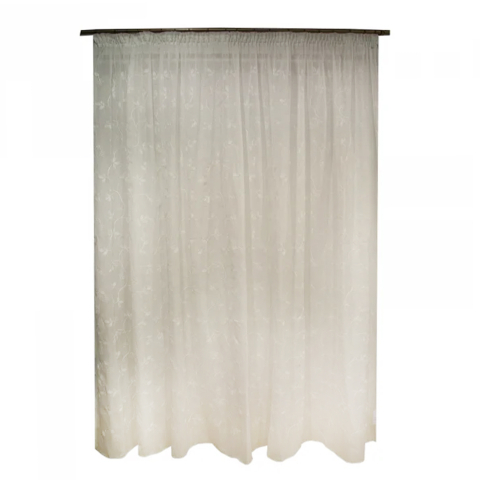 Perdea Velaria cu broderie florala ivory, 340x255 cm [1]