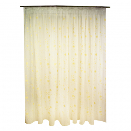 Perdele - Perdea Velaria cu floare bej, 300x260 cm