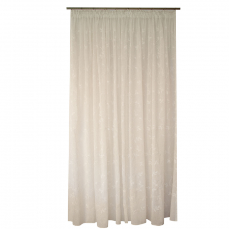 Perdele clasic - Perdea Velaria in cu floare ivoire, 340x240 cm