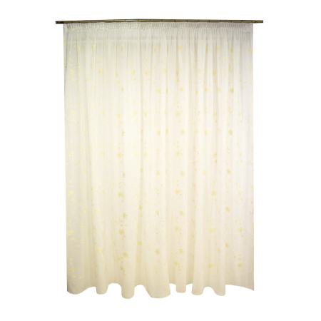 Perdele clasic - Perdea Velaria cu floare bej, diverse dimensiuni