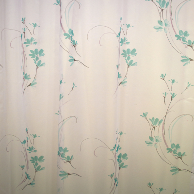 Perdea Velaria cu flori turqoise 155x245 cm [2]