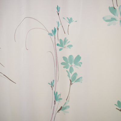 Perdea Velaria cu flori turqoise 155x245 cm [1]