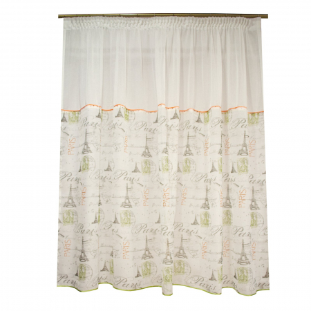 Perdele bucatarie - Perdea Velaria cu imprimeu parizian, 250x165 cm