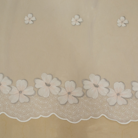 Perdea Velaria cu flori roz si gri, 300x245 cm [2]