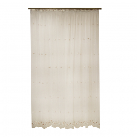 Perdele - Perdea Velaria cu flori roz si gri, 300x245 cm