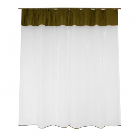 Perdea Velaria voal alb cu patratele, 290x155 cm [1]