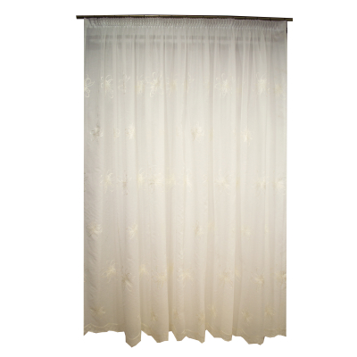 Perdea Velaria in cu flori brodate, 300x250 cm [0]
